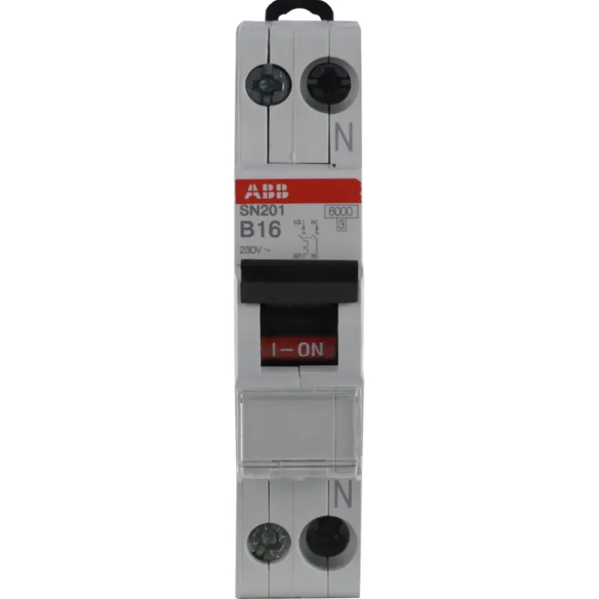 ABB HAF Installatieautomaat B-kar 16 A 1P+N