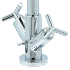 Absolut Post 2-knops wastafelkraan Chroom