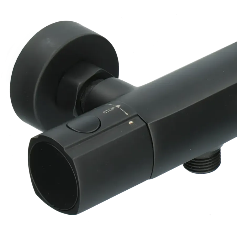 Absolut thermostatische badkraan Absi zwart 15 cm