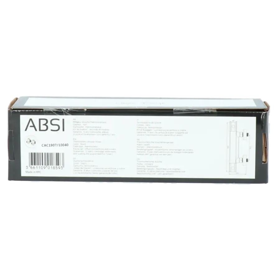 Absolut thermostatische douchekraan Absi Zwart 15cm
