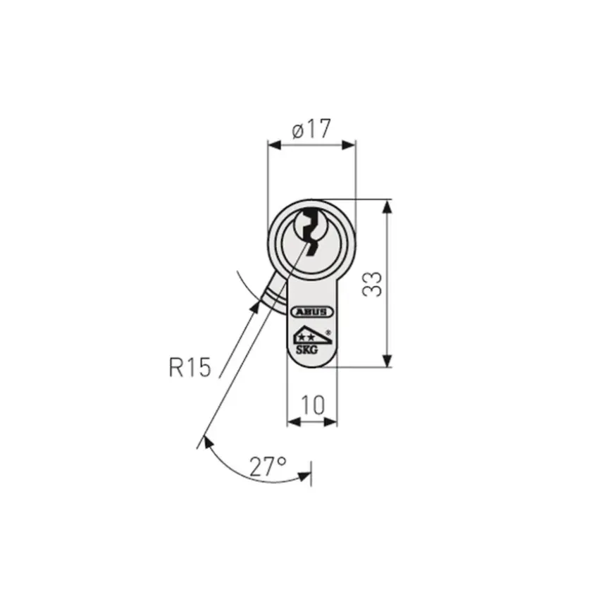 Abus deurcilinder E60NP High Security 30/30 mm