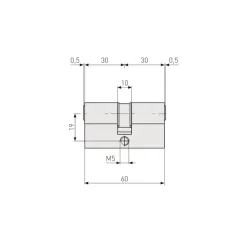 Abus deurcilinder E60NP High Security 30/30 mm twins