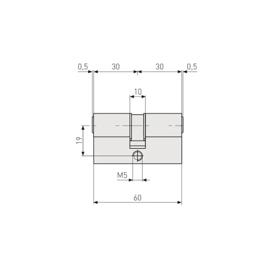Abus deurcilinder E60NP High Security 30/30 mm twins