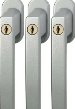 Abus raamboom aluminium met slot 3 stuks