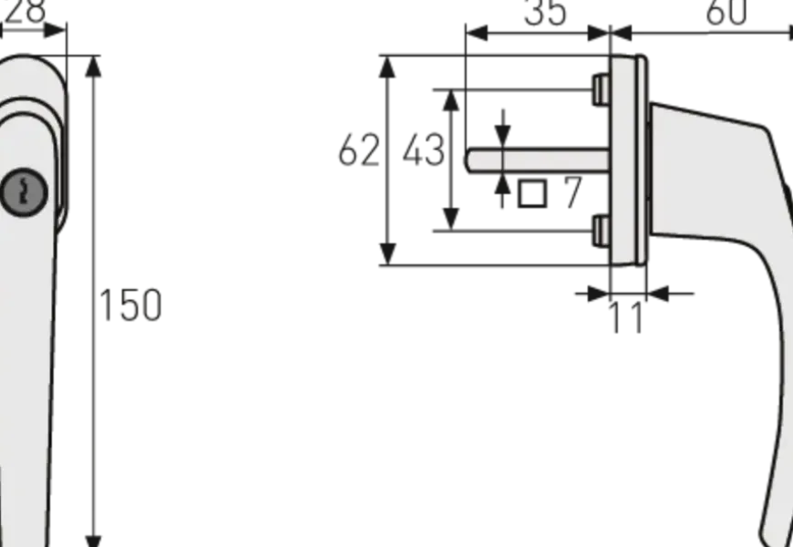 Abus raamkruk FG71 zwart SKG**