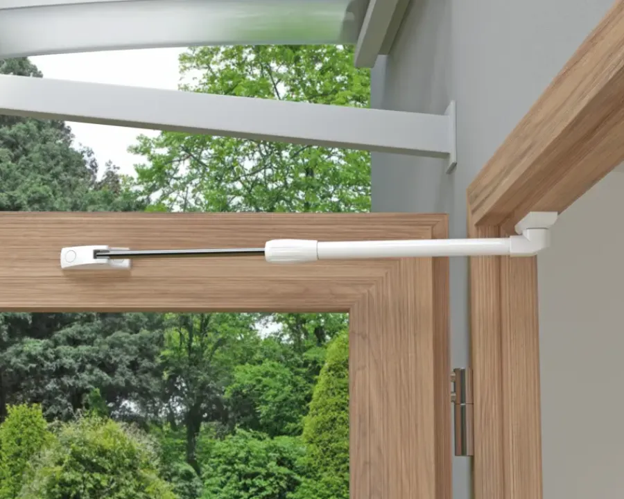 Abus raamuitzetter telescopisch buiten draaiend - wit - 30cm
