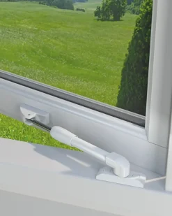 Abus raamuitzetter telescopisch buiten draaiend - wit - 20cm
