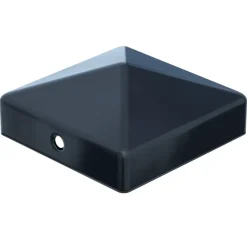 Geen Afdekkap voor tuinpaal zwart hout 7 x 7 cm