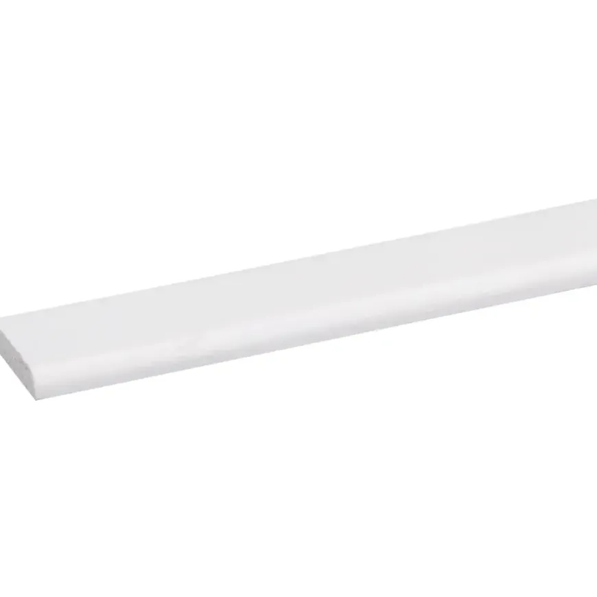 Afdeklijst grenen 5x22 mm wit gegrond lengte 270 cm