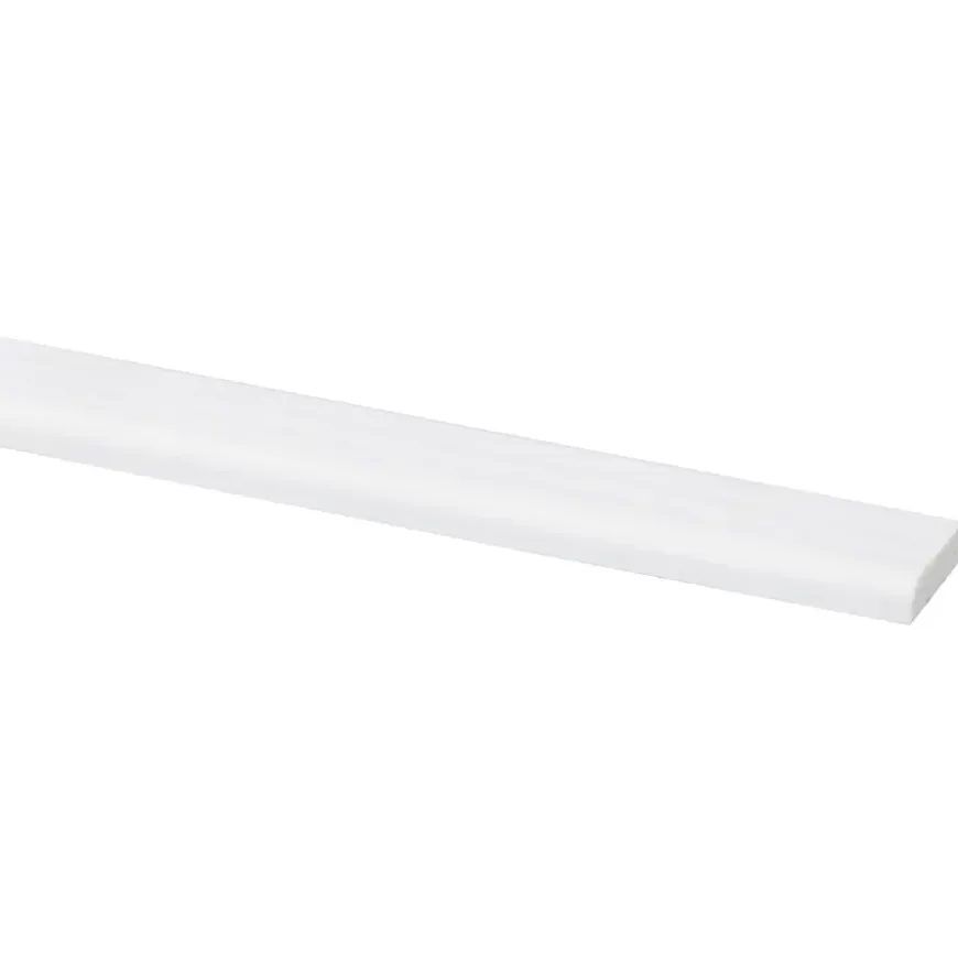 Afdeklijst grenen 4x18 mm wit lengte 270 cm