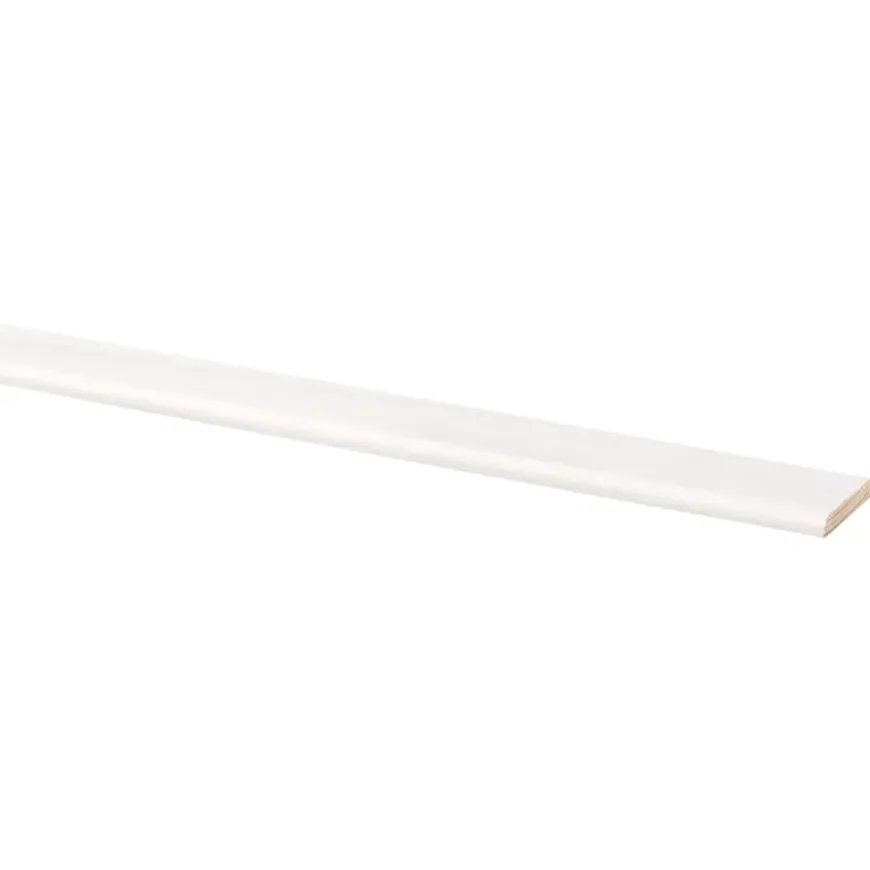 Afdeklijst grenen 4x30 mm wit lengte 270 cm