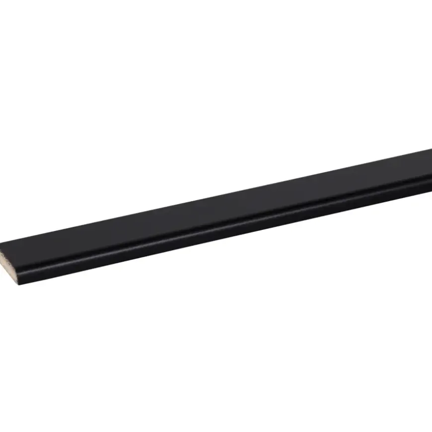 Afdeklijst grenen zwart gelakt 5x22mm 270cm