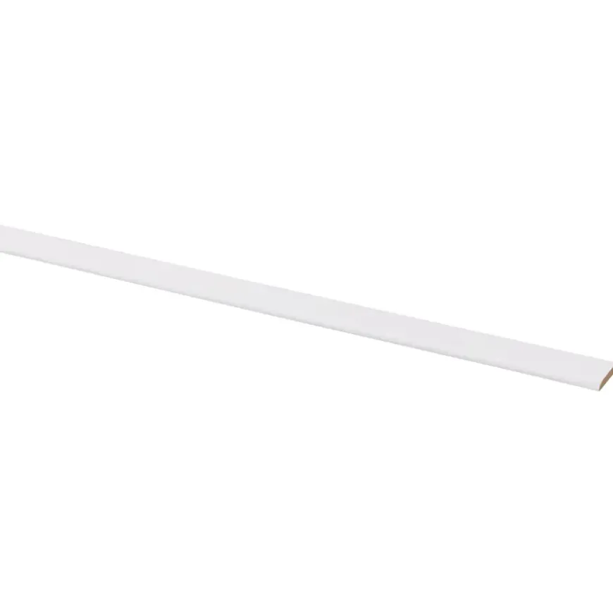 Afdeklijst MDF 4x22 mm wit lengte 260 cm