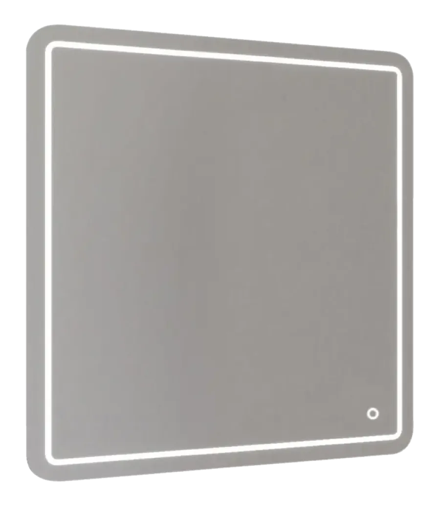 Allibert badkamerspiegel Kruz met verlichting rechthoek 80 x 80 cm RVS