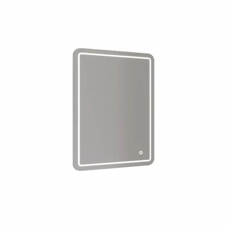 Allibert badkamerspiegel Kruz met verlichting rechthoek 60 x 80 cm RVS