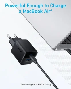 Anker 323 USB-C dual snellader zwart