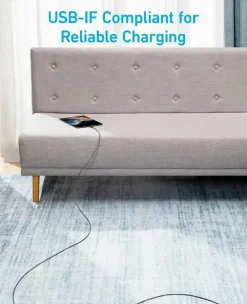Anker 322 USB-C naar USB-C kabel snelladen 1 m zwart