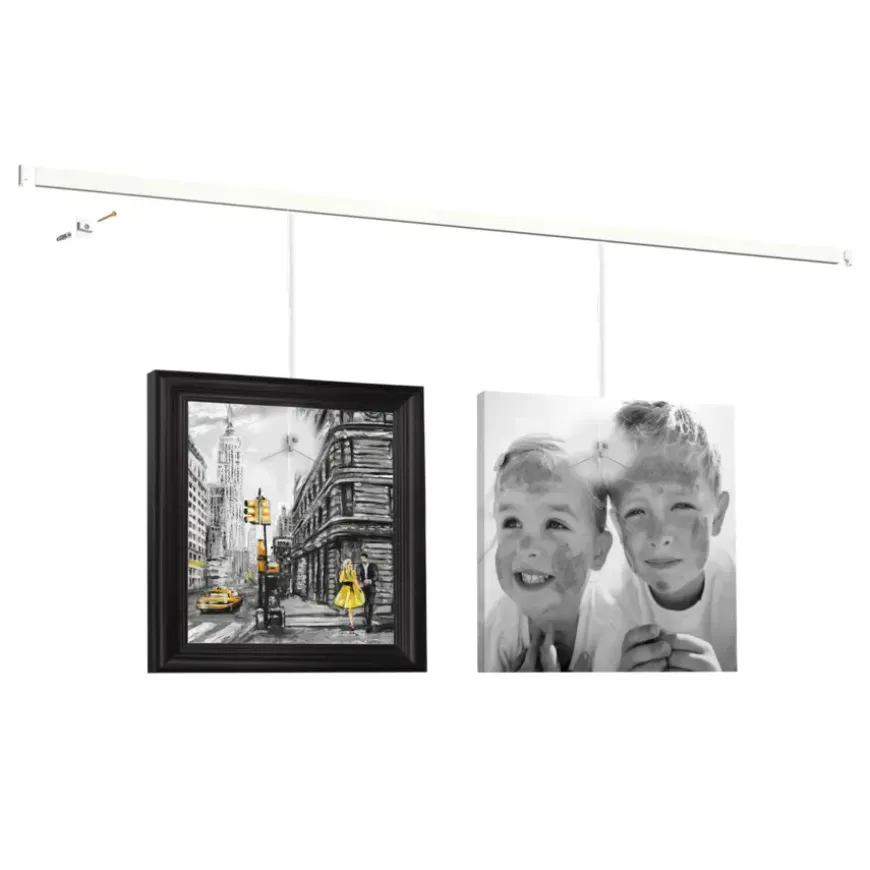 Artiteq Click Rail schilderij ophangsysteem compleet 6 meter créme-wit RAL 9010