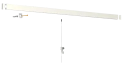 Artiteq Click Rail schilderij ophangsysteem compleet 2 meter wit RAL 9016 overschilderbaar