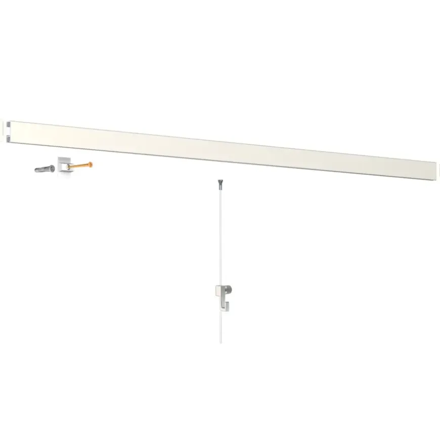 Artiteq Click Rail schilderij ophangsysteem compleet 2 meter wit crème RAL 9010