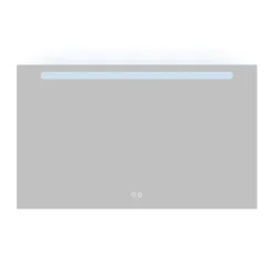 Atlantic badkamerspiegel Delon met verlichting rechthoek 60 x 100 cm chroom