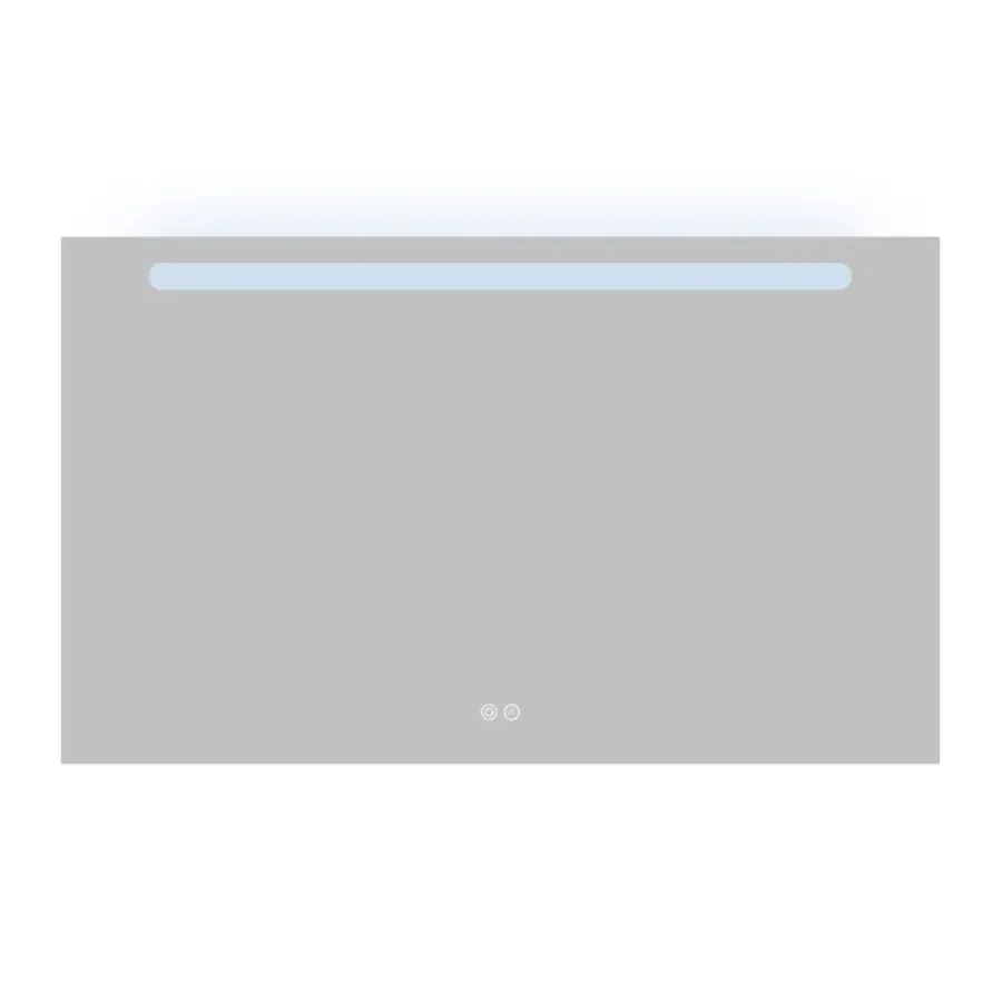 Atlantic badkamerspiegel Delon met verlichting rechthoek 60 x 100 cm chroom