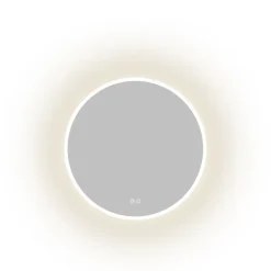 Atlantic badkamerspiegel Jeron met verlichting rond ø 60 cm chroom