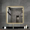 Atlantic badkamerspiegel Macy met verlichting vierkant 60 x 60 cm chroom