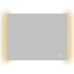 Atlantic badkamerspiegel Taylan met verlichting rechthoek 60 x 80 cm chroom