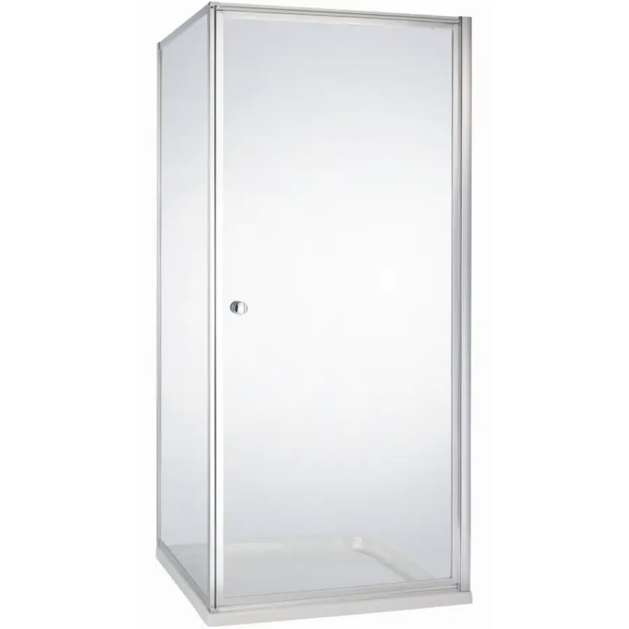 Atlantic douchecabine Roan met draaideur zilver hoek 90 x 90 cm