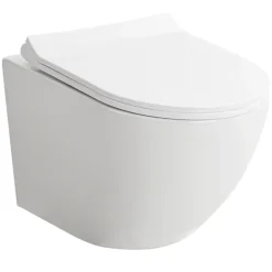 Atlantic hangend toilet Armin randloos wit met toiletzitting
