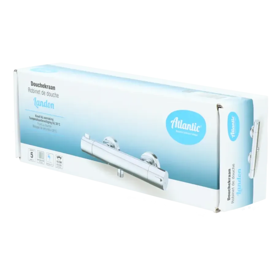 Atlantic Landon thermostatische douchekraan Chroom 15 cm