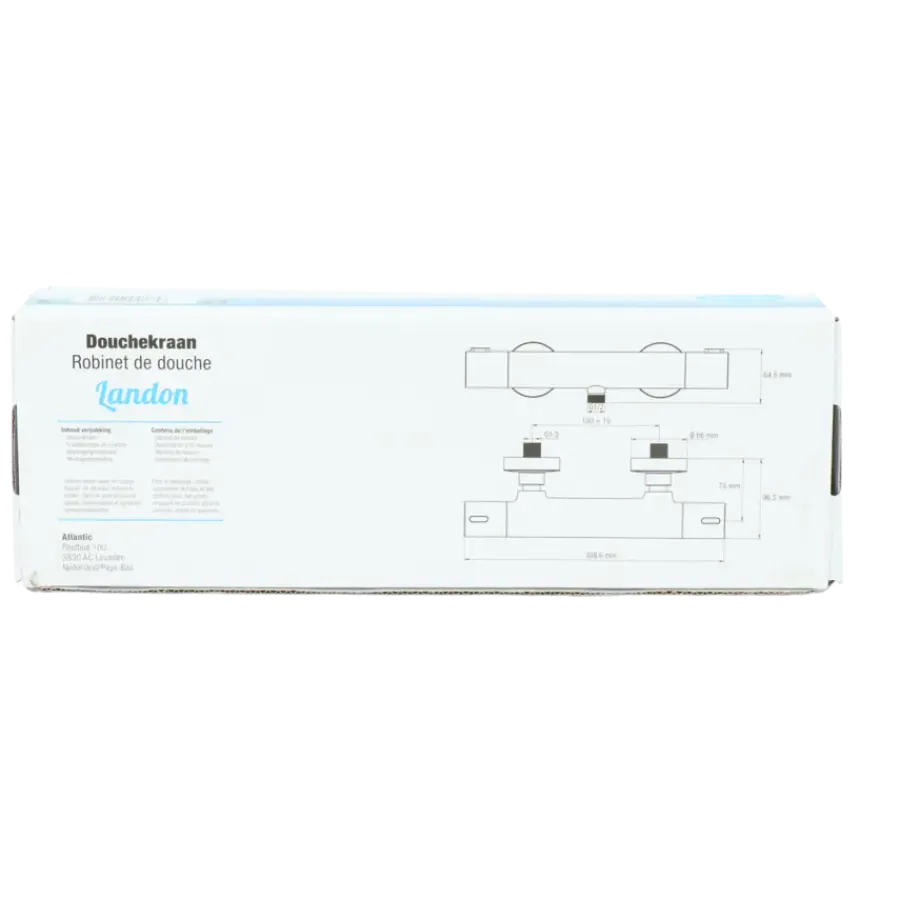 Atlantic Landon thermostatische douchekraan Chroom 15 cm
