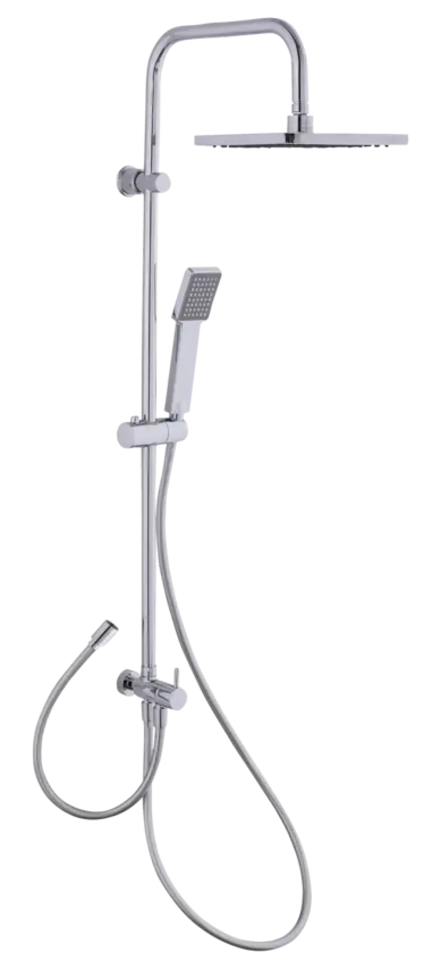 Atlantic regendoucheset Carter vierkant 20cm x 20cm met handdouche 1 stand chroom