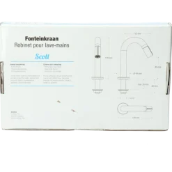 Atlantic Scott 1-knops fonteinkraan Zwart