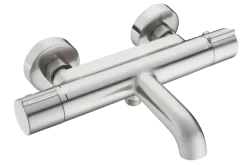 Atlantic thermostatische badkraan Colin RVS 15 cm