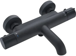 Atlantic thermostatische badkraan Colin zwart 15 cm
