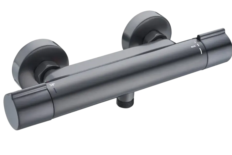 Atlantic thermostatische douchekraan Colin gun metal 15 cm