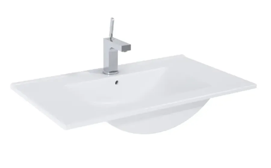 Atlantic wastafel Kyra wit keramiek 80 cm