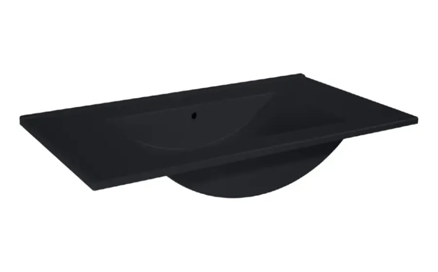 Atlantic wastafel Kyra zwart keramiek 80 cm