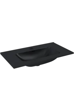 Atlantic wastafel Skappa zwart keramiek 80 cm