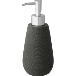 Atlantic zeepdispenser natuursteenlook met ribbels Antraciet