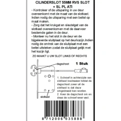 ATZ Insteekslot cilinderslot met RVS voorplaat Doorn 50mm PC 55mm