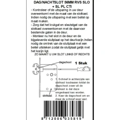 ATZ Insteekslot dag- /nachtslot met RVS voorplaat Doorn 50mm PC 55mm