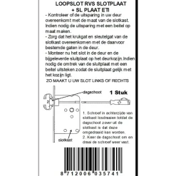 ATZ Insteekslot loopslot met RVS voorplaat Doorn 50mm