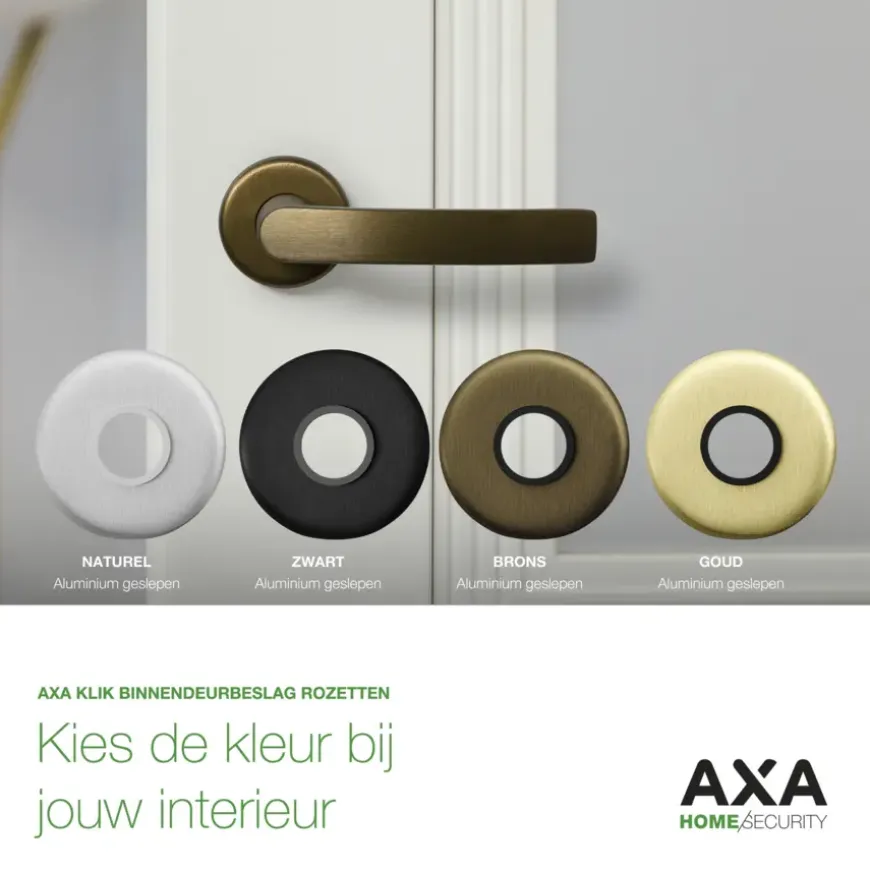 AXA deurkrukset Curve Blok aluminium rozet met sleutelplaat