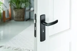 AXA deurkrukset Curve Blok zwart blindschild zilver wc-/badkamersluiting 63/8