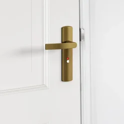 AXA deurkrukset Curve klik blindschild met wc-/badkamersluiting brons