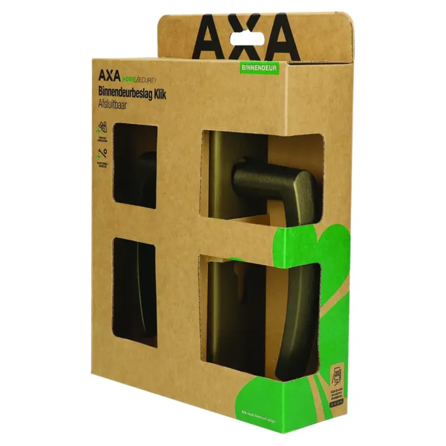 AXA deurkrukset Curve klik blindschild met cilindergat brons