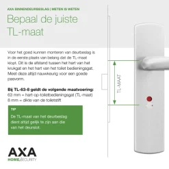 AXA deurkrukset Curve Milan zwart blindschild zilver wc-/badkamersluiting 63/8